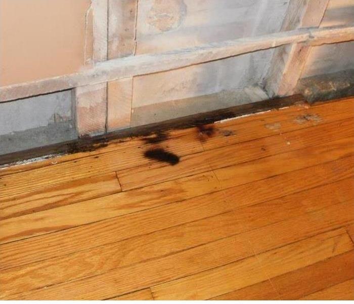 Fire damage to wood flooring