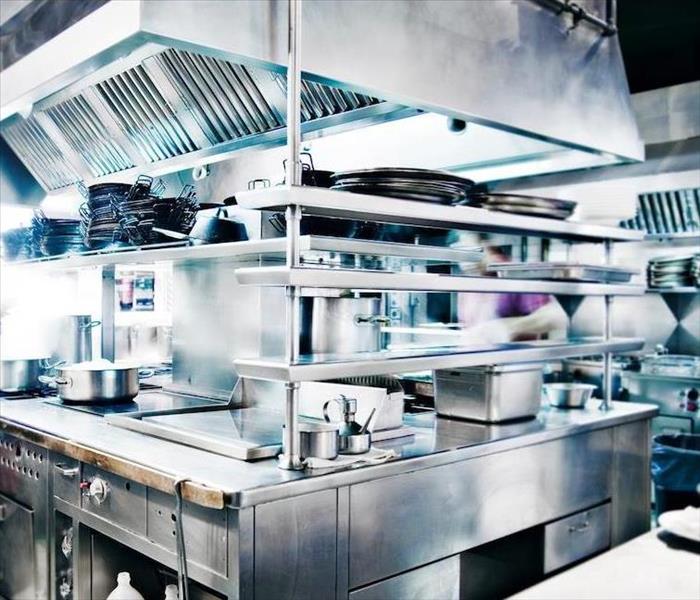 A commercial kitchen 