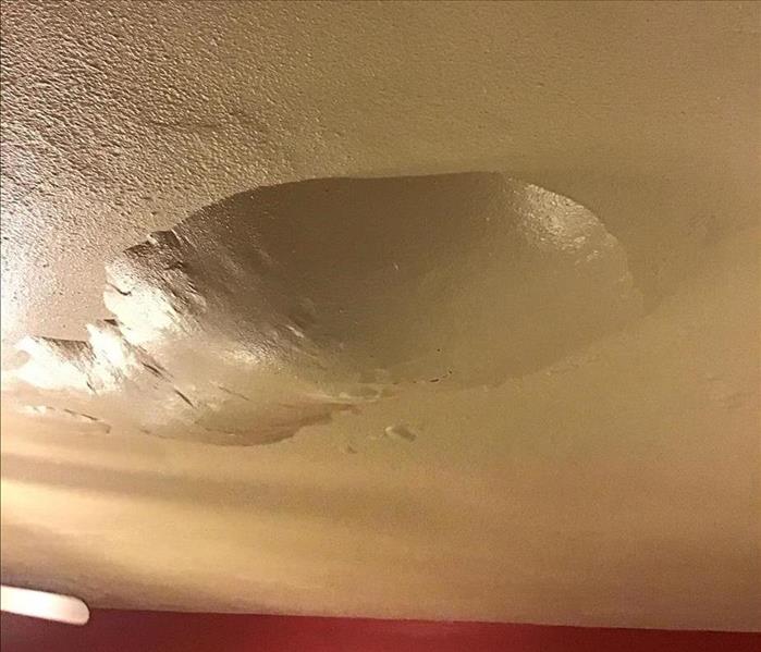 water bubble on ceiling