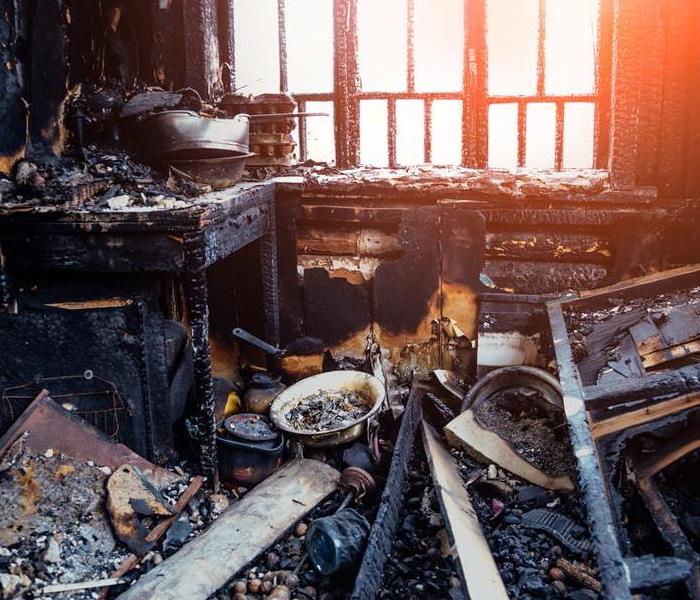 fire damage home interior